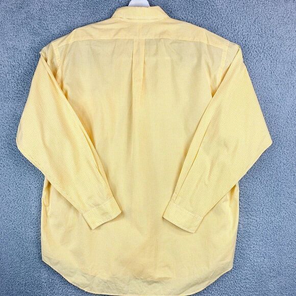 VTG Ralph Lauren Blake Shirt Mens Extra Large Yellow Check Casual Preppy FIT BIG - Picture 6 of 10